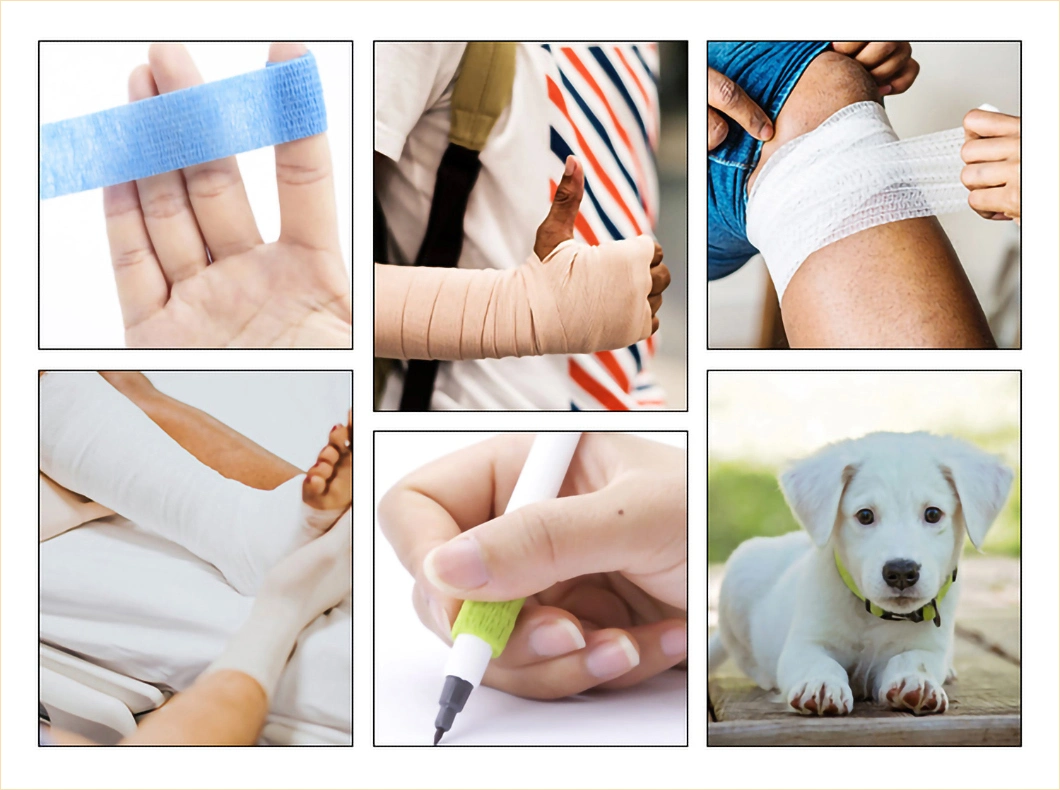 CE FDA Customized Wholesale Adhesive Vet Dog Elastic Bandage Pet Supplies