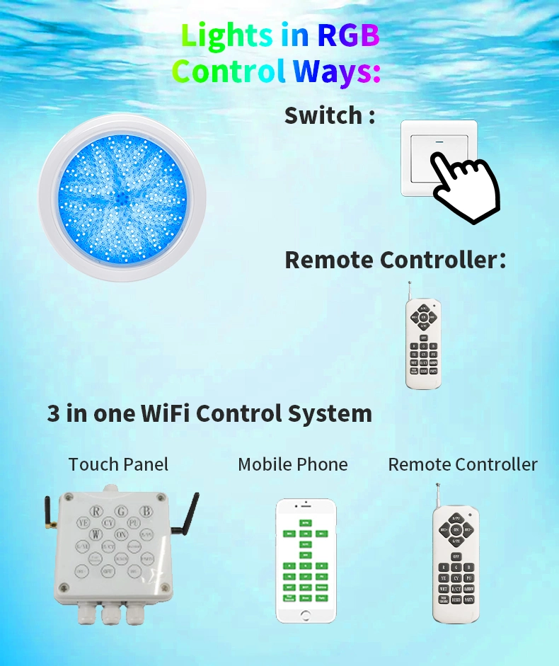 WiFi Control 1.5 Inch RGB LED Swimming Pool Lamp Underwater Light Wholesale