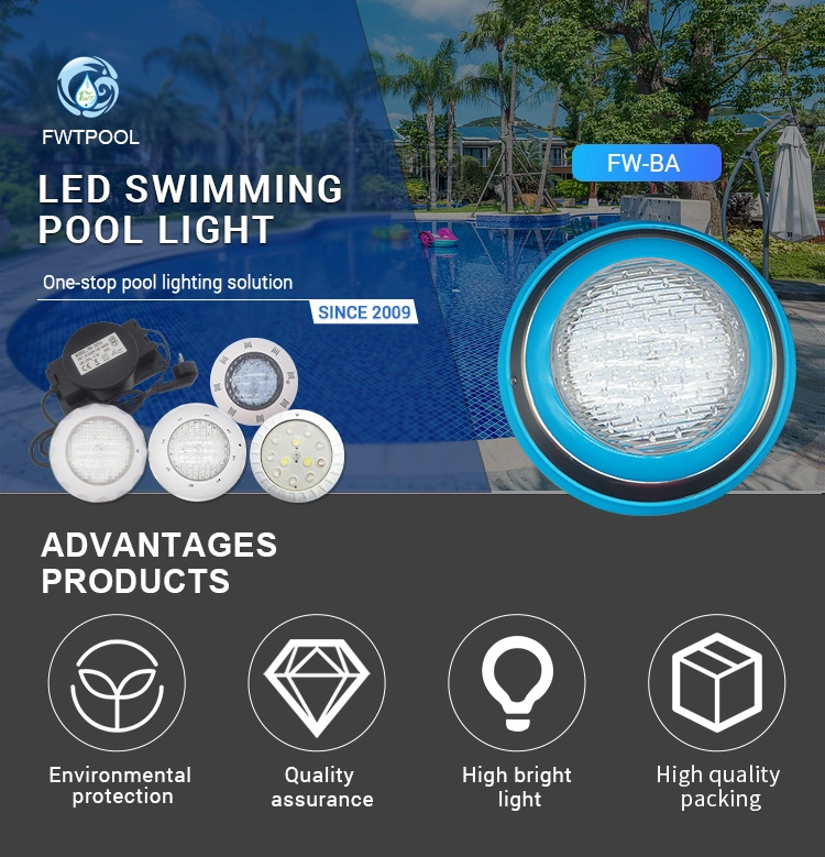 IP68 Wall Mount Stainless Steel Swimming Pool Light Remote Control 12W 18W 24W Underwater LED Light with RGB and DMX Control