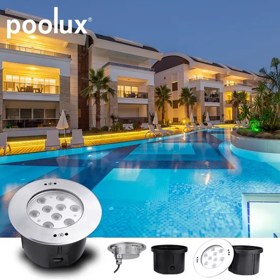 Poolux 9X3w IP68 LED Recessed Underwater Swimming Pool Light 