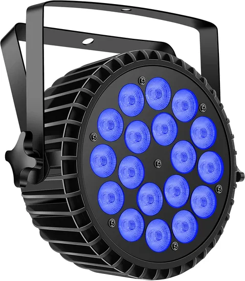 PAR 56 LED DMX Slim PAR Light Stage Wash Light DMX Flat PAR 18 LEDs Wedding Light 